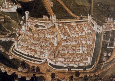 Prospekt des Klosters Weißenau und der Reichsstadt Ravensburg von Norden von Johann Andreas Rauch